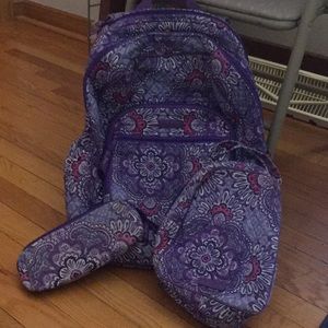 Vera Bradley backpack, lunch box, and pencil pouch